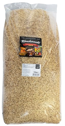 Eversmoke Premium Räuchermehl & Räucherchips aus Buche - 15kg - Verschiedene Körnung - zum Heißräuchern und Kalträuchern, Smoken, Grillen, Räuchern & BBQ (Exclusive 1,2-2,2mm)