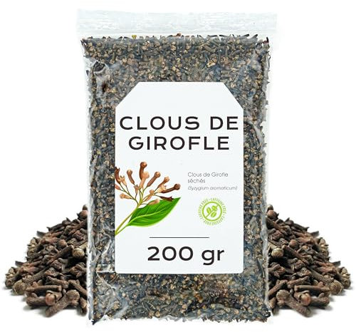 Clou de Girofle 200gr - Clou de Girofle Entier - Tisane Clou de Girofle - Thé Clou de Girofle - Clou de Girofle en Vrac (200 gr)