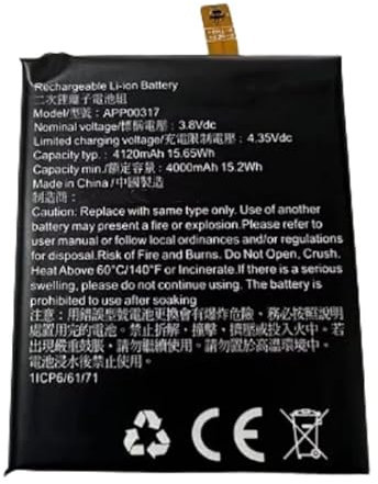 Backupower APP00317 Bater¨ªa de Repuesto Compatible con Cat S62 Pro Mobile Phone Smartphone Phone