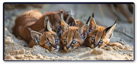 Puma Mauspad XXL 800 X 400 X 3mm, Groß Gaming Mauspad Tier Design Vernähte Kanten, Wetterfest Anti Rutsch Mousepad PC Laptop verbessert Präzision und Geschwindigkeit für Home Office, Boys Geschenke
