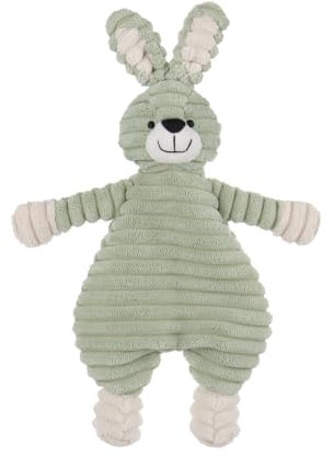 Apricot Lamb Grün Cord Hase Kaninchen Weiche Sicherheitsdecke Schmusetuch für Babys, Plüsch Schnuffeltuch, Beruhigungstuch für Baby Jungen und Mädchen, 30 cm