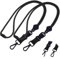 Abnehmbarer Schnalle Umhängeband Schlüsselband,2er-Pack Geeignet für Unternehmen Büro Schule Mobile Handys Visitenkarten,Lanyard und Mini Geflochtenes Lanyard für Schlüssel, Ausweishalter (Black)