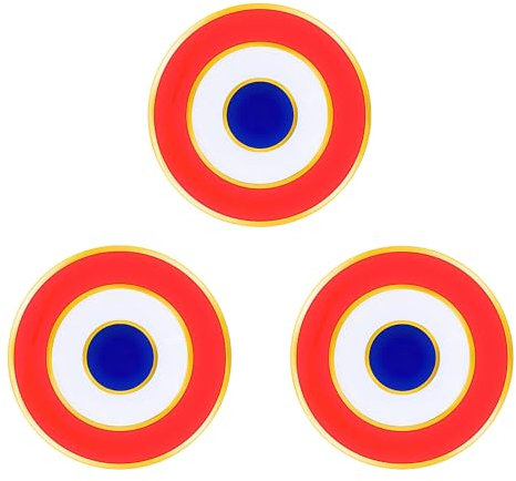 Lot de 3 Pin's Cocarde Bleu Blanc Rouge | Pins Patriotique pour Fierté Nationale | Accessoire Mode Drapeau Français | Épinglette Solidarité Patriote France | Broche Costume Homme