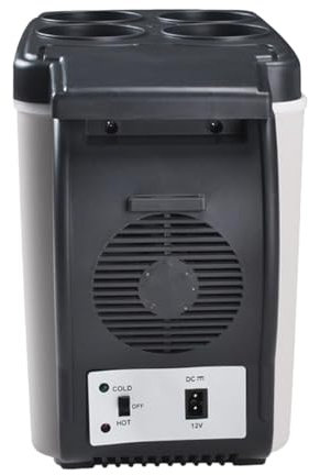 Frigorifero portatile per auto,Frigorifero per auto,Dispositivo di raffreddamento e riscaldamento da 12 V | frigorifero elettrico per congelatore portatile con capacità di 6 litri, per uso