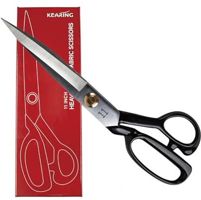 KEARING Profi Schneiderschere 28cm – Manganstahl – ergonomisch & stark | 12,2 cm Klinge, gehärteter Manganstahl, ergonomischer 7,5 cm Griff, 375g–ermüdungsfrei & stabil für anspruchsvolle Schnitte