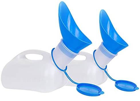 Urinflasche, tragbares Urinal, Unisex, weibliches Urinal, tragbares Kunststoffmaterial, einfacher Griff, 1000 ml