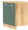 Shally Dogan Mobile Base per Cucina con Due Ante e Due Scomparti, Mobiletto con Struttura in Legno Robusta e Resistente, Colore Verde, Mobile Componibile Dimensioni 80 x 50 x 85H cm (Doppia Anta)