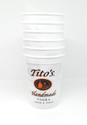 Tito's Plastic Cups - White Editon - Set of 10