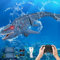 IEEILULU Bateaux Telecommander, Jouet Mosasaure Télécommandé 2.4G avec USB et Lumière, Bateau de Dinosaure Electrique Mosasaure, Jouets Aquatiques Cadeau pour Garçons et Filles de 8+ Ans (Bleu)
