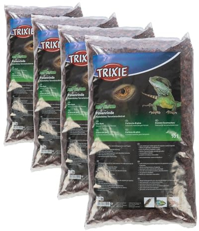 TRIXIE 76141 Pinienrinde, natürliches Terrariensubstrat, 10 l (Packung mit 4)