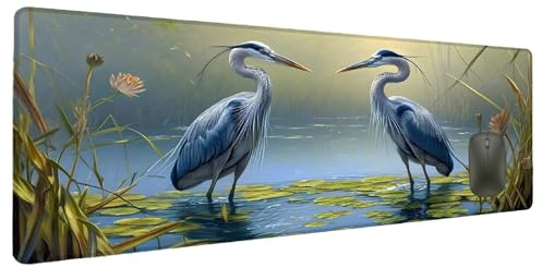 Mouse Mat Bird Mouse Pad Large 1200x600mm Plant Desk Mat, Mousepad Large Office Keyboard Desk Accessories, Gaming Mousepad Waterproof Anti-Slip Rubber Base Stitched Edges Mousemat Gaming Office X-2