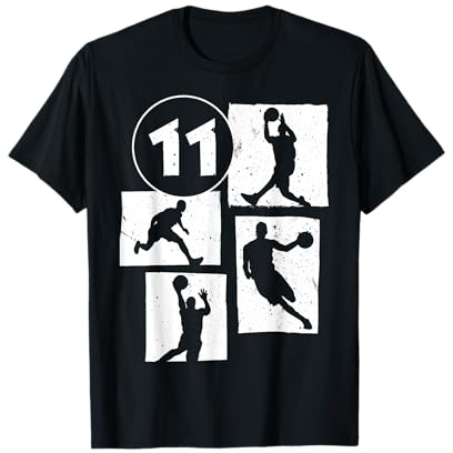 11. Geburtstag Basketball Spieler 11. Jahre Jungs Retro T-Shirt
