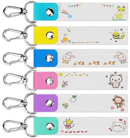 Hopzab 6PCS Personalised Name Tags – ID Labels for Backpack, Water Bottle, Clothes, Daycare & School Use