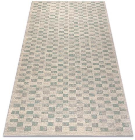 rugsx Wollteppich TEXTURA 001.01.LA601 OSTA - modern - Geometrisch strukturell Creme/grün 200x300 cm