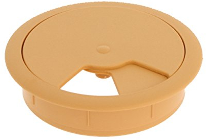 MS Beschläge® Kabeldurchlass Kabelkanal Hellbraun aus Kunststoff mit Durchmesser 60mm (2)