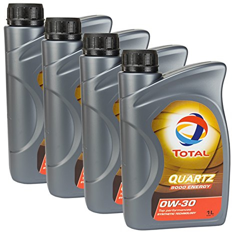4x MOTORÖL TOTAL QUARTZ 9000 ENERGY 0W-30 1L