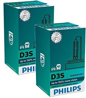 2x Philips Xenon X-tremeVision gen2 D3S PK32d-5 35 W 42 V (1er Blister)