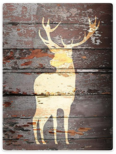 YISUMEI Decke 150x200 cm Kuscheldecken Sanft Flanell Weich Fleecedecke Bettüberwurf Hirsch Künstlerische Skizze Holz