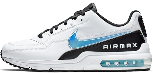 NIKE Mens Air Max Ltd 3 Sneaker, White Blue Gaze Black White, 9.5 UK