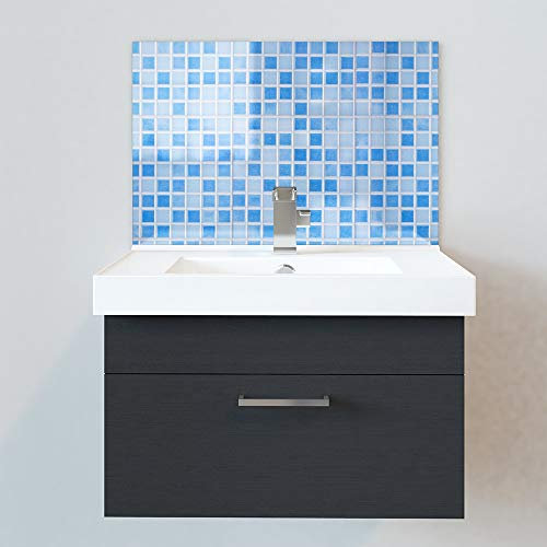 Bathroom Splashbacks - Sink Splashbacks - by Premier Range - Blue Sky Tiles in 45cm Wide x 40cm High with Glue