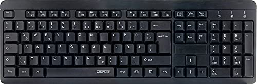 SCHWAIGER WKB1000 013 Kabellose Tastatus Wireless Keyboard QWERTZ USB-Empfänger 2,4GHz deutsches Layout batteriebetrieben