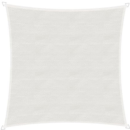 Windhager Voile d'ombrage Capri | Blanc | Carré | Tissu HDPE Enduit | 4 x 4 m, 225 g/m² | Protection Solaire pour terrasse, Balcon ou Piscine | Corde de Fixation Incluse | indéchirable, Lavable