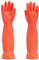 MIN-XL Guanto in gomma per lavastoviglie, impermeabile e resistente all'olio, adatto per la pulizia della cucina, lavaggio dei vestiti, pulizia della casa, lavaggio in lavastoviglie 45CM (Rosso, M)