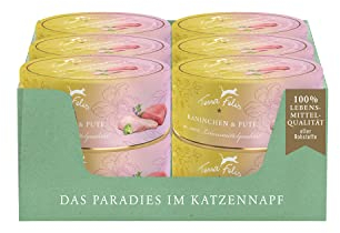 Terra Felis Kaninchen & Pute, Multi-Protein Nassfutter, 12x80g I Premium Katzennahrung in 100% Lebensmittelqualität Aller Rohstoffe I 90% Fleischanteil, getreidefrei I Alleinfuttermittel