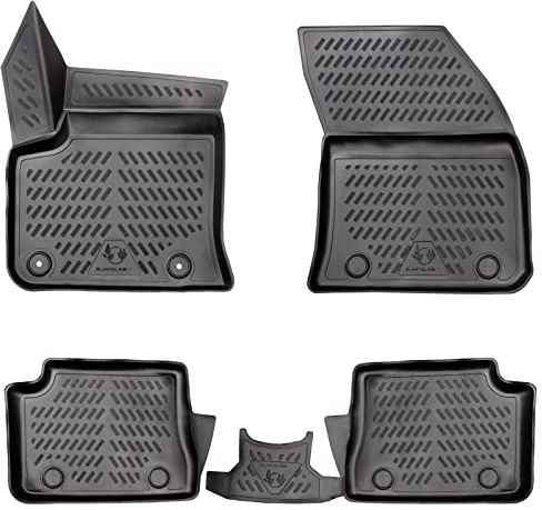 ELMASLINE 3D Gummimatten Set für Peugeot 208 II (Elektro) 2019-2025 | Fußmatten mit extra hohem Rand (e-208)