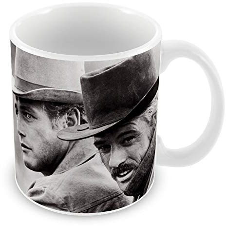 Tasse, berühmte Stars Hollywood Paul Newman und Robert Redford Schauspieler, Vintage Kino