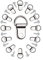 Meiyea 50 Pack D Rings Picture Photo Frame Hanging Hooks Hangers Canvas Hook Wall Bracket Hanger with Screws Stainless Steel Silver for Picture Hanging Home Decoration