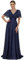Ever-Pretty Maxi Formal Dresses Empire Waist V-Neck Flutter Sleeves for Women Navy Blue 22