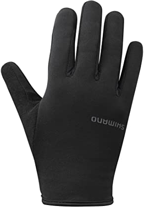 SHIMANO Unisex Leichte Thermohandschuhe, schwarz, Größe L