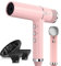 Slopehill Sèche-Cheveux Professionnel avec Moteur Sans Balais Unique | Micro-Filtre Innovant | Technologie Oxy Active | Affichage Led | 268g Super Léger, 2000W (Rose)