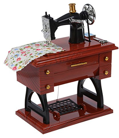 Aufzieh- Vintage Mini Naehmaschine Mechanische Spieluhr