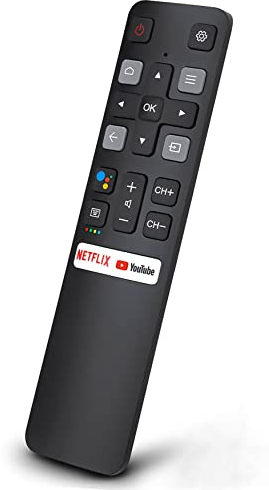 Voice Remote Control for TCL Android TV, New Upgraded Replacement RC802V for TCL TVs, 40S330 32S330 40S334 32S334 70S430 32A325 32A323 65Q637 55S430 43S430 55Q637 43S434 75S434 32P30S