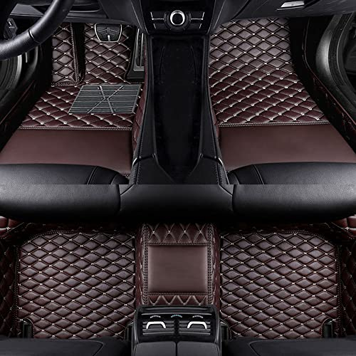 Jialuode Benutzerdefinierte Auto Fußmatten Anpassbare 95% Auto Modell PU Leder voller bedeckter Schutz Advanced Performance Liners,Kaffee, PKW