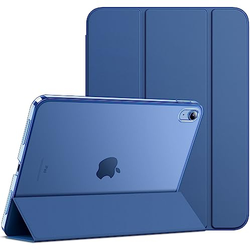JETech Funda para iPad (A16) 11.ª/10.ª Generación (2025/2022), Soporte Delgado con Respaldo Rígido Carcasa con Auto-Sueño/Estela (Marino)