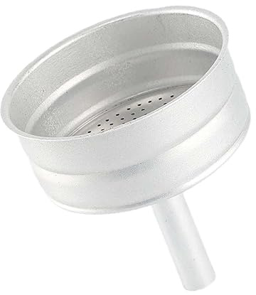 Fenteer Embudo para Cafetera Pieza de Aluminio para Fácil de Colocar Filtro Resistente para Repuesto Adecuado para Baristas Domésticos Y Oficinas, 9 Copa, Individual