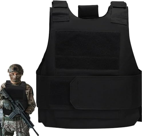 yotutun Gilet Tactique, Camouflage Gilet pour Homme Femmes réglable Airsoft Gilet Veste gilet d'assaut Extérieur CS Field Game Combat Gilet De Formation De Protection