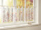 Dekoleidenschaft Fenstervorhang Bunte Blumen 45x140 cm, weiß transparent, Scheibengardine mit Schlaufen, Bistrogardine, Fenstergardine, Küchengardine, Kurzstore, Halbgardine, Kaffeehausgardine