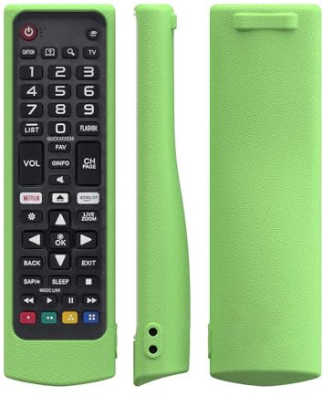 Custodia in Silicone per Telecomando LG AKB75375608 AKB76037605 AKB7509530 AKB74915324 AKB73715601 AKB75095307 AKB75675311 Antiurto Protettiva Cover LG Smart TV Remote AKB7 Series (2PCS-Verde)