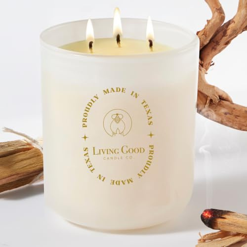 Palo Santo Pure Bienenwachskerze im Glas – über 90 Stunden Brenndauer, klassisch gestaltete, ungiftige Duftkerzen für Heimdekoration und Aromatherapie, zur Linderung von Stress und Angst, mit