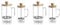 LACOR - Französische Kaffeemaschine, Kaffeepresse, Kaffeemaschine mit Kolben, französische Kanne für Filterkaffee, 3 Tassen, 0,35 l, Stahl und Holz (Packung mit 2)