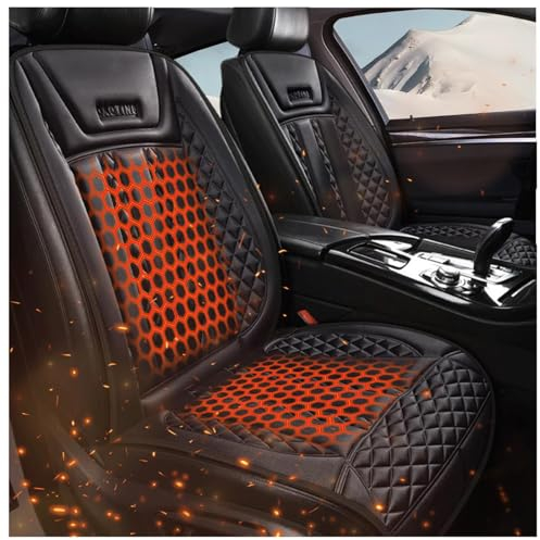 Sitzheizung Auto Auflage, 12v Einstellbare Temperatur Sitzkissen Auto Vordersitze Komfortabler Profi Beheizte Autositzauflage für LKW,E-2Packung