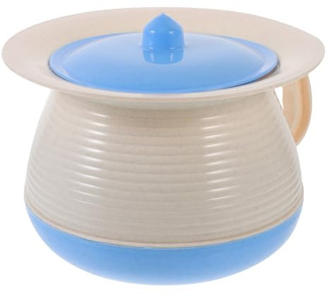 Gatuida Toiletteneimer Mit Deckel Aus Robustem Pp-material Glatte Oberfläche Für Einfache Reinigung Kompakt Und Tragbar Für Schlafzimmer Und Haushalt Für Ältere Und Behinderte Personen