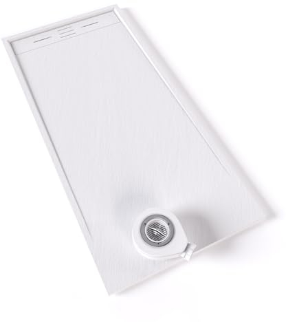 Moments of Glass Hiemal Piatto doccia antiscivolo SMC - 170 x 80 cm bianco RAL9016 - Facile da pulire, ideale per goderti il tuo bagno - include sifone
