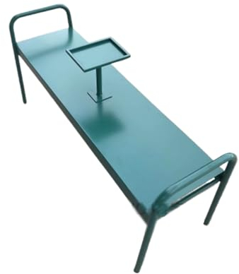 GAMAK Gartenbank Metall Modern, Gartenbank Wetterfest Sale, Parkbank Wetterfest, Sitzbank mit Armlehne Eisenbank für 3 Sitzer Bank für Garten Park Balkon (Color : Green)