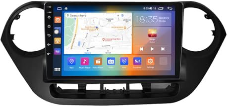 Double din android 13 car stereo 9 Touchscreen for Hyundai i10 2014-2017 with Carplay, GPS Navigation, AHD Backup Camera Steering Wheel Controls FM Radio/Bluetooth/USB(P1(1G+16G))