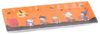 Zrike Brands Peanuts Halloween Melamine Dinnerware (Trick or Treating, Platter - 19x8x1)